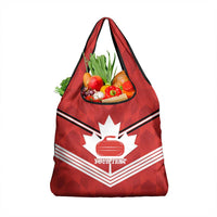Personalized Canada Curling Grocery Bag Maple Leaf Red Version - Wonder Print Shop
