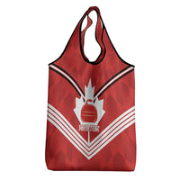 Personalized Canada Curling Grocery Bag Maple Leaf Red Version - Wonder Print Shop