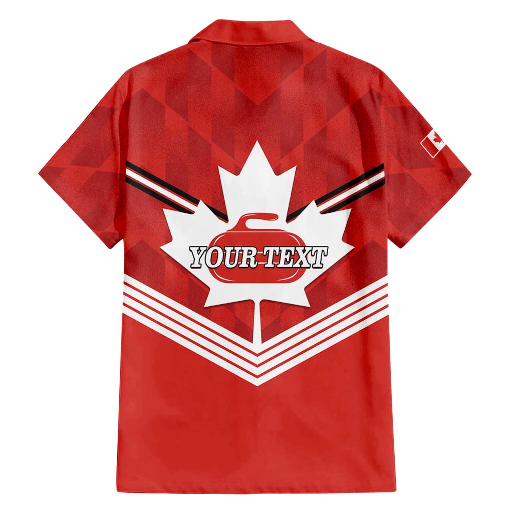 Personalized Canada Curling Hawaiian Shirt Maple Leaf Red Version - Wonder Print Shop