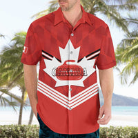 Personalized Canada Curling Hawaiian Shirt Maple Leaf Red Version - Wonder Print Shop