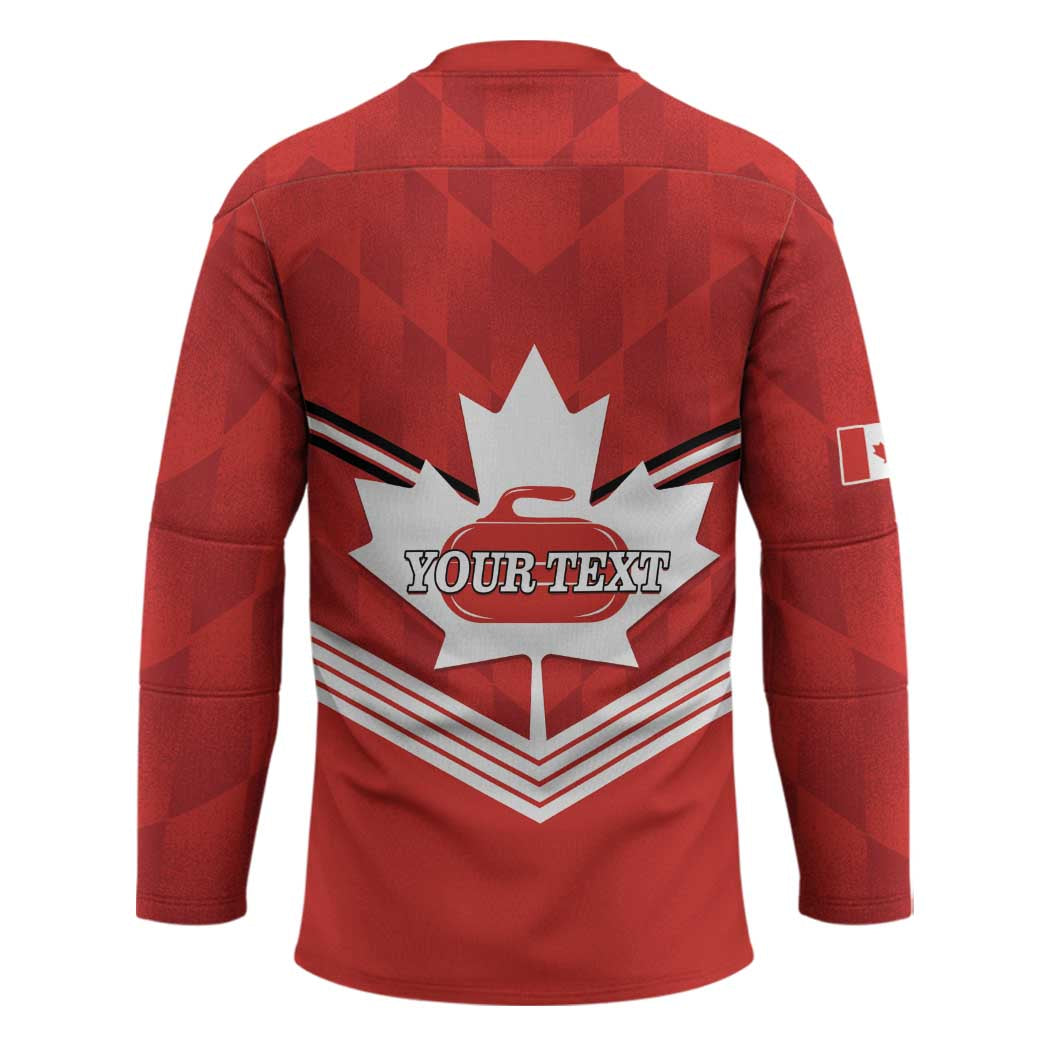Personalized Canada Curling Hockey Jersey Maple Leaf Red Version - Wonder Print Shop