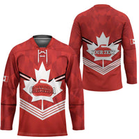 Personalized Canada Curling Hockey Jersey Maple Leaf Red Version - Wonder Print Shop