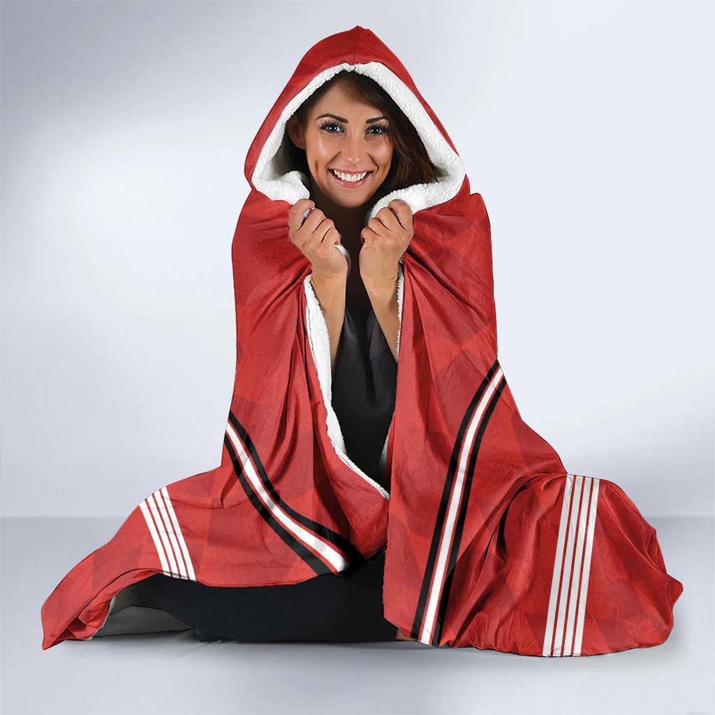 Personalized Canada Curling Hooded Blanket Maple Leaf Red Version - Wonder Print Shop