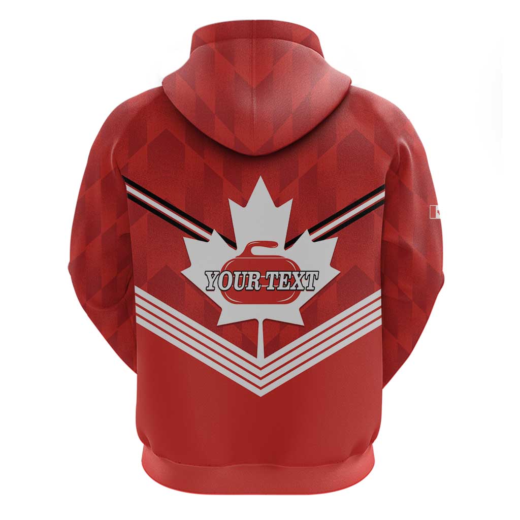 Personalized Canada Curling Hoodie Maple Leaf Red Version - Wonder Print Shop
