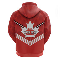 Personalized Canada Curling Hoodie Maple Leaf Red Version - Wonder Print Shop