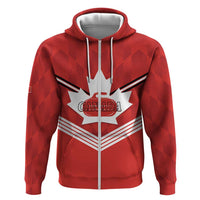 Personalized Canada Curling Hoodie Maple Leaf Red Version - Wonder Print Shop
