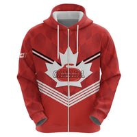 Personalized Canada Curling Hoodie Maple Leaf Red Version - Wonder Print Shop