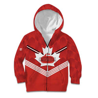 Personalized Canada Curling Kid Hoodie Maple Leaf Red Version - Wonder Print Shop