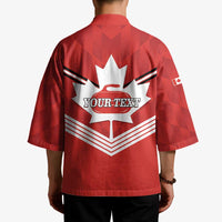 Personalized Canada Curling Kimono Maple Leaf Red Version - Wonder Print Shop