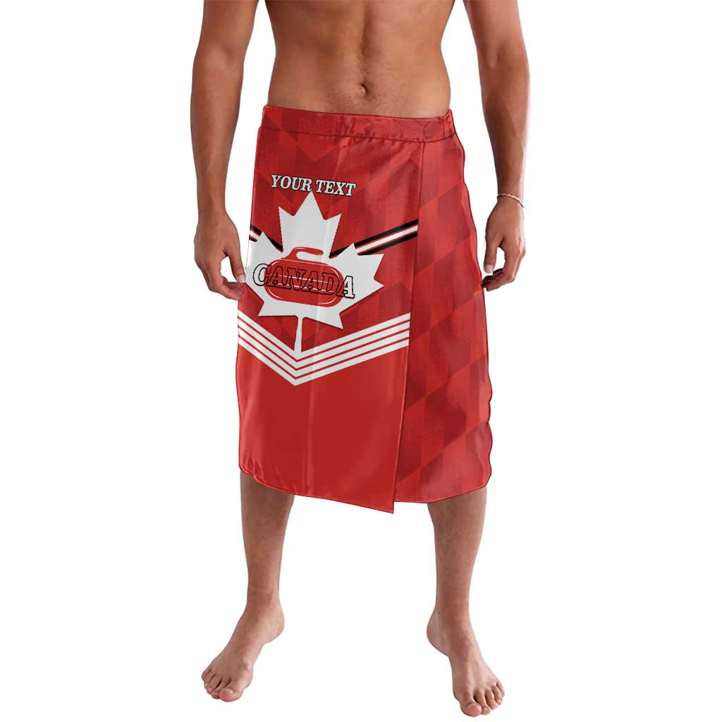Personalized Canada Curling Lavalava Maple Leaf Red Version - Wonder Print Shop