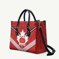 Personalized Canada Curling Leather Bag Maple Leaf Red Version - Wonder Print Shop