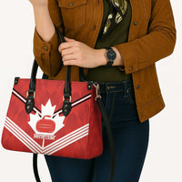 Personalized Canada Curling Leather Bag Maple Leaf Red Version - Wonder Print Shop
