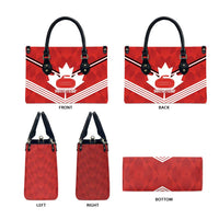Personalized Canada Curling Leather Bag Maple Leaf Red Version - Wonder Print Shop