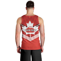 Personalized Canada Curling Men Tank Top Maple Leaf Red Version - Wonder Print Shop