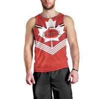 Personalized Canada Curling Men Tank Top Maple Leaf Red Version - Wonder Print Shop
