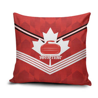 Personalized Canada Curling Pillow Cover Maple Leaf Red Version - Wonder Print Shop