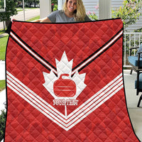 Personalized Canada Curling Quilt Maple Leaf Red Version - Wonder Print Shop