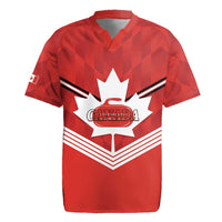 Personalized Canada Curling Rugby Jersey Maple Leaf Red Version - Wonder Print Shop