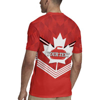 Personalized Canada Curling Rugby Jersey Maple Leaf Red Version - Wonder Print Shop