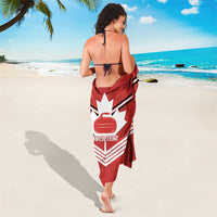 Personalized Canada Curling Sarong Maple Leaf Red Version - Wonder Print Shop