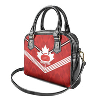 Personalized Canada Curling Shoulder Handbag Maple Leaf Red Version - Wonder Print Shop