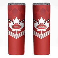 Personalized Canada Curling Skinny Tumbler Maple Leaf Red Version - Wonder Print Shop
