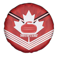 Personalized Canada Curling Spare Tire Cover Maple Leaf Red Version - Wonder Print Shop