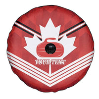 Personalized Canada Curling Spare Tire Cover Maple Leaf Red Version - Wonder Print Shop