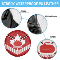 Personalized Canada Curling Spare Tire Cover Maple Leaf Red Version - Wonder Print Shop