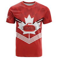 Personalized Canada Curling T Shirt Maple Leaf Red Version - Wonder Print Shop