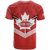 Personalized Canada Curling T Shirt Maple Leaf Red Version - Wonder Print Shop
