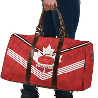 Personalized Canada Curling Travel Bag Maple Leaf Red Version - Wonder Print Shop