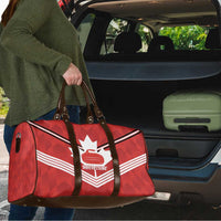 Personalized Canada Curling Travel Bag Maple Leaf Red Version - Wonder Print Shop
