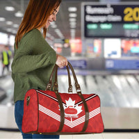 Personalized Canada Curling Travel Bag Maple Leaf Red Version - Wonder Print Shop