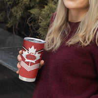 Personalized Canada Curling Tumbler Cup Maple Leaf Red Version - Wonder Print Shop
