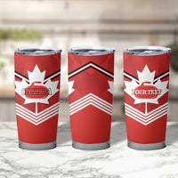 Personalized Canada Curling Tumbler Cup Maple Leaf Red Version - Wonder Print Shop