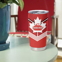 Personalized Canada Curling Tumbler Cup Maple Leaf Red Version - Wonder Print Shop