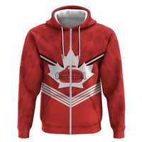 Personalized Canada Curling Zip Hoodie Maple Leaf Red Version - Wonder Print Shop