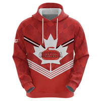 Personalized Canada Curling Zip Hoodie Maple Leaf Red Version - Wonder Print Shop