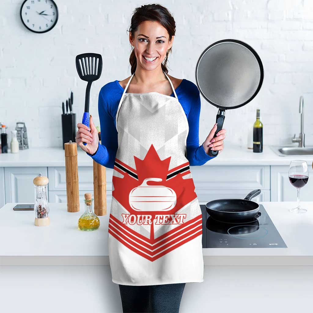 Personalized Canada Curling Apron Maple Leaf White Version - Wonder Print Shop