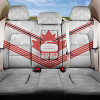 Personalized Canada Curling Back Car Seat Cover Maple Leaf White Version - Wonder Print Shop