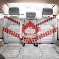 Personalized Canada Curling Back Car Seat Cover Maple Leaf White Version - Wonder Print Shop