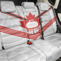 Personalized Canada Curling Back Car Seat Cover Maple Leaf White Version - Wonder Print Shop