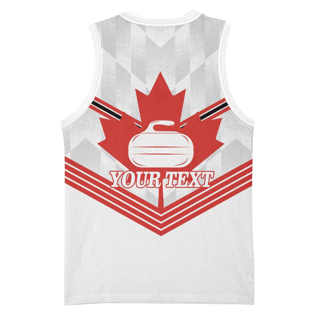 Personalized Canada Curling Basketball Jersey Maple Leaf White Version - Wonder Print Shop