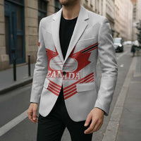 Personalized Canada Curling Blazer Maple Leaf White Version - Wonder Print Shop