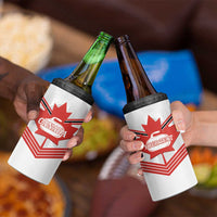 Personalized Canada Curling 4 in 1 Can Cooler Tumbler Maple Leaf White Version - Wonder Print Shop
