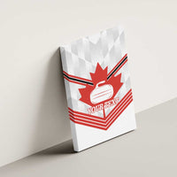 Personalized Canada Curling Canvas Wall Art Maple Leaf White Version - Wonder Print Shop