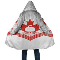 Personalized Canada Curling Cloak Maple Leaf White Version - Wonder Print Shop