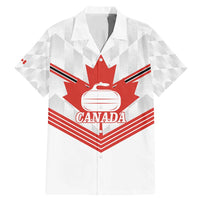 Personalized Canada Curling Family Matching Mermaid Dress and Hawaiian Shirt Maple Leaf White Version - Wonder Print Shop