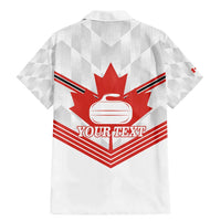 Personalized Canada Curling Family Matching Mermaid Dress and Hawaiian Shirt Maple Leaf White Version - Wonder Print Shop